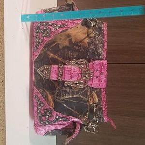 Pink Camo Rhinestone Purse